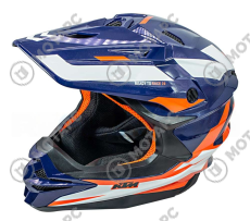 Шлем KIOSHI 803 KTM синий/оранжевый