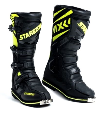 Мотоботы STAREZZI Roma Black/Fluo Yellow [M]