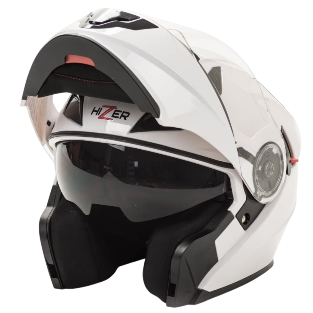 Шлем HIZER 627 Модуляр white НДС 