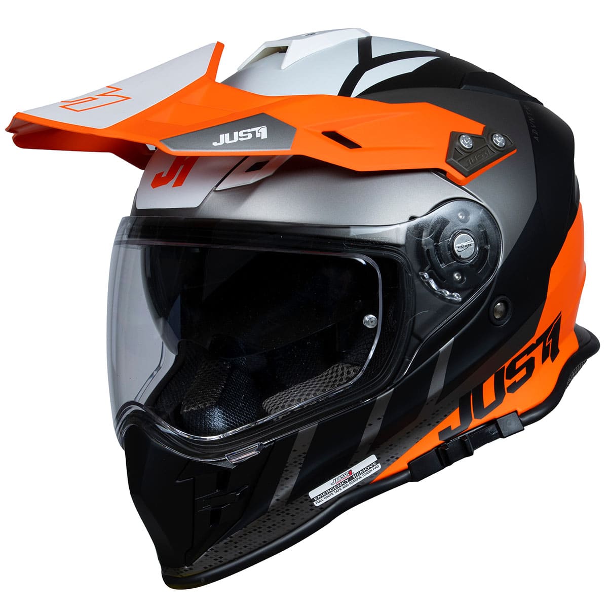 Шлем JUST1 J34 PRO OuterSpase черный/титановый/оранжевый
