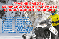 График работы сервисного центра "Рэмото" в новогодние праздники