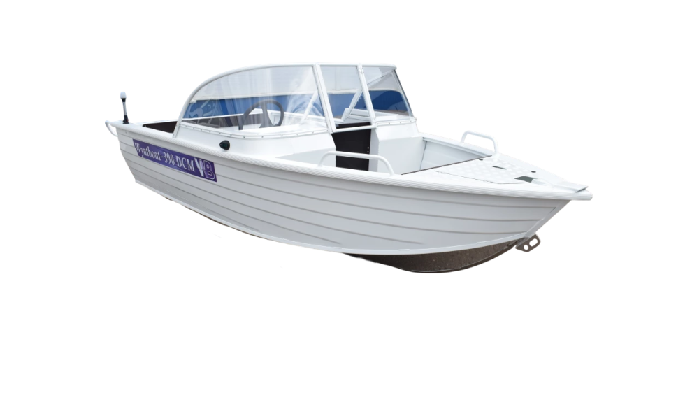 Лодка алюминиевая WYATBOAT-390 DCM Увеличенный борт