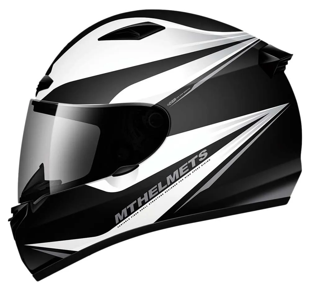 Шлем MT MATRIX INCISOR GLOSS BLACK WHITE SILVER