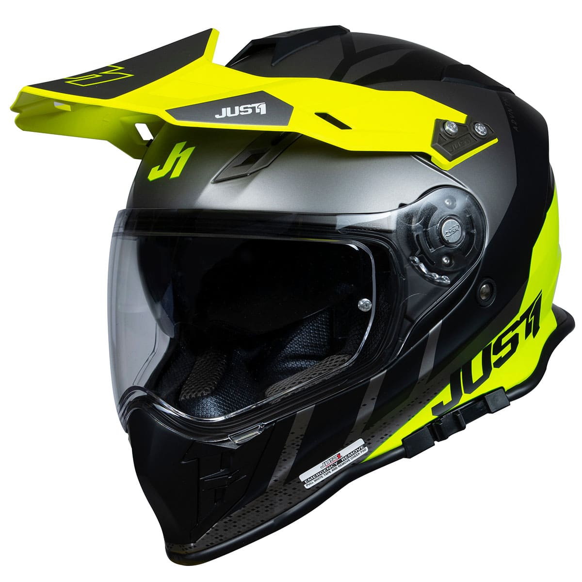 Шлем JUST1 J34 PRO OuterSpase черный/титановый/Hi-Vis