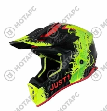 Шлем JUST1 J38 Mask Hi-Vis/красный/черный