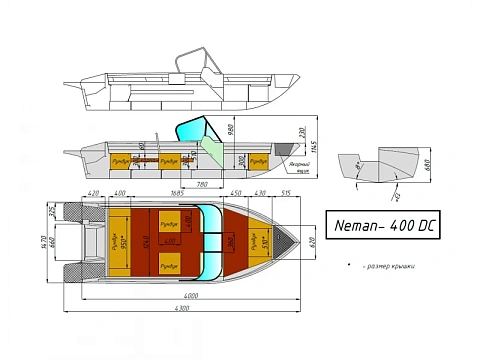 Лодка алюминиевая WYATBOAT Neman-400 DC