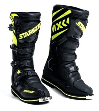 Мотоботы STAREZZI Roma Black/Fluo Yellow [M]