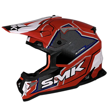Шлем SMK ALLTERRA MAVERIX белый/красный/серый 