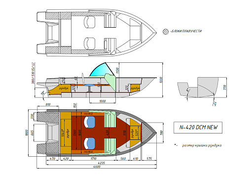 Катер алюминиевый WYATBOAT Neman-420 DCM NEW