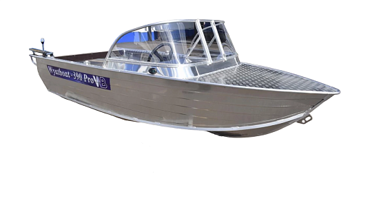 Катер алюминиевый WYATBOAT-390 PRO Увеличенный борт