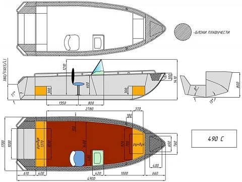Катер алюминиевый WYATBOAT-490 C