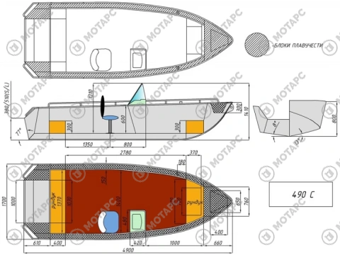 Катер алюминиевый WYATBOAT-490 C