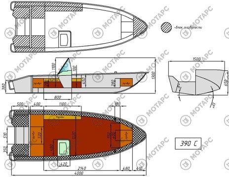 Катер алюминиевый WYATBOAT-390 C
