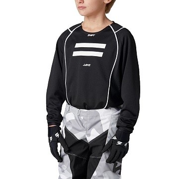 Мотоджерси подростковая SHIFT White Label G.I. Fro Youth Jersey Black 2021