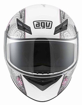 Шлем K-3 AGV MULTI CREW WHITE/SILVER/PINK