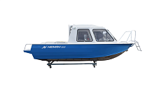 Катер алюминиевый WYATBOAT Neman-500 (закрытая рубка)
