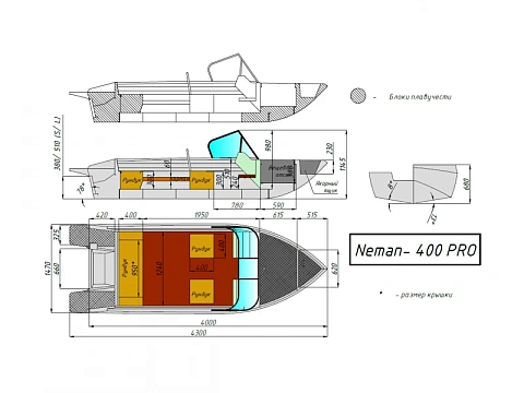 Катер алюминиевый WYATBOAT Neman-400 PRO