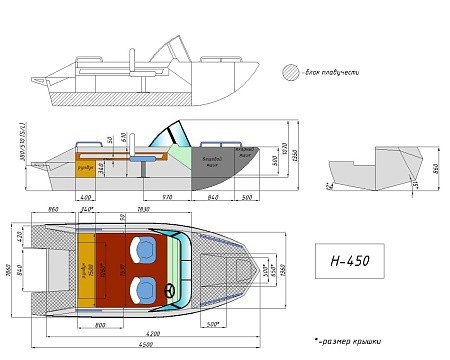 Катер алюминиевый WYATBOAT Neman-450