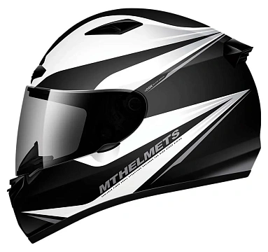 Шлем MT MATRIX INCISOR GLOSS BLACK WHITE SILVER