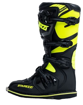 Мотоботы STAREZZI Roma Black/Fluo Yellow [M]