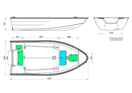 Лодка алюминиевая WINDBOAT 4.2 EVO