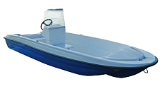 Лодка стеклопластиковая WYATBOAT Пингвин с консолью (тримаран)