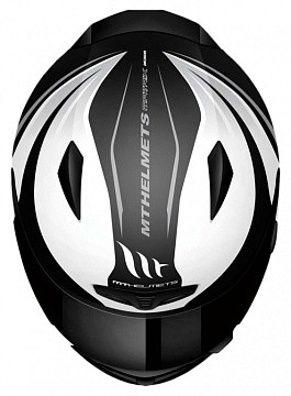 Шлем MT MATRIX INCISOR GLOSS BLACK WHITE SILVER