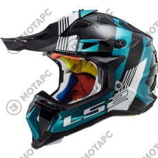 Шлем LS2 MX700 Subverter Evo Max черно-бирюзовый