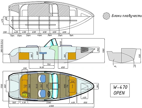 Катер комбинированный WYATBOAT-470 Open