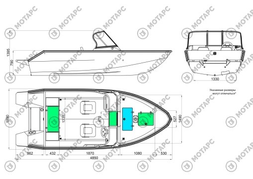 Лодка алюминиевая WINDBOAT 4.5 DCX