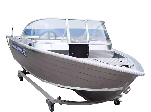 Катер алюминиевый WYATBOAT-390 DCM Увеличенный борт