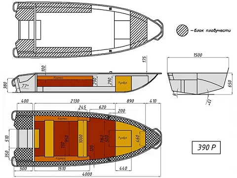 Лодка алюминиевая WYATBOAT-390 P