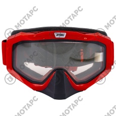 Очки мото, кроссовые/снегоход Ataki HB-811 двойное стекло, красные