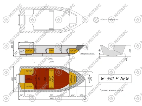Лодка алюминиевая WYATBOAT-390 Р NEW