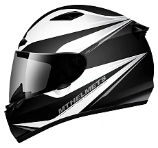 Шлем MT MATRIX INCISOR GLOSS BLACK WHITE SILVER