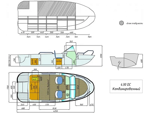 Катер комбинированный WYATBOAT-430 DC