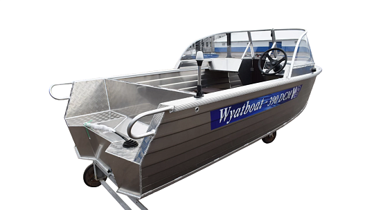 Лодка алюминиевая WYATBOAT-390 DCM Увеличенный борт