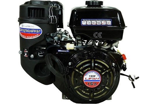 Двигатель LIFAN 190F D25, 3А, 15 л.с. фильтр зима-лето