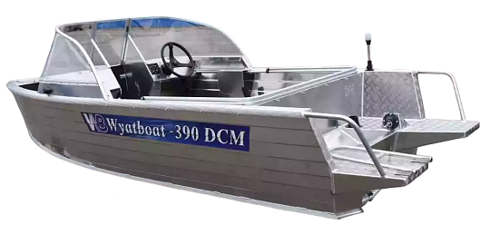 Катер алюминиевый WYATBOAT-390 DCM Увеличенный борт
