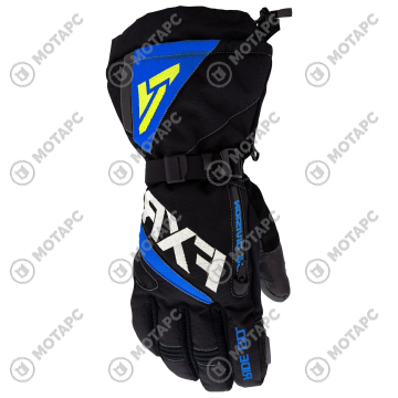 Перчатки FXR Fuel с утеплителем, взрослые, муж. Black/Blue/Hi Vis