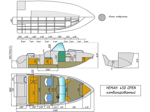 Катер комбинированный WYATBOAT Neman-450 Open