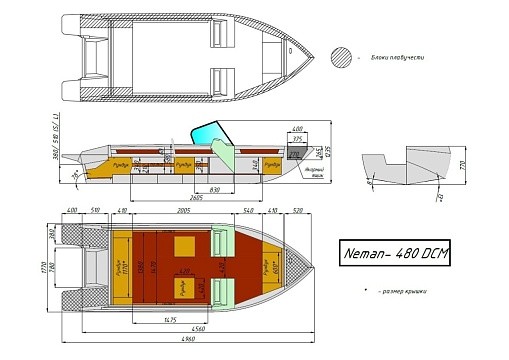 Катер алюминиевый WYATBOAT Neman-480 DCM