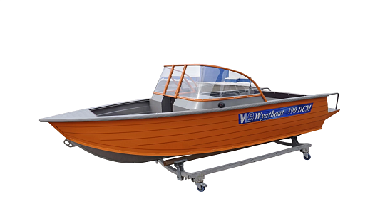 Лодка алюминиевая WYATBOAT-390 DCM Увеличенный борт