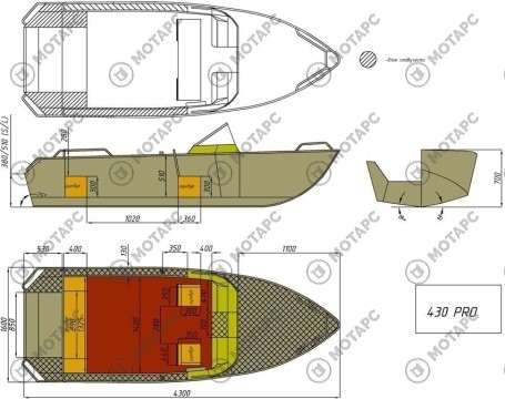 Катер алюминиевый WYATBOAT-430 PRO
