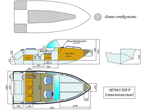 Катер пластиковый WYATBOAT Neman-500 Р