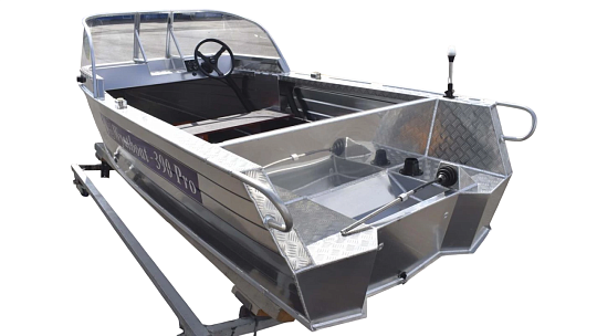 Катер алюминиевый WYATBOAT-390 PRO Увеличенный борт