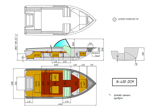 Катер алюминиевый WYATBOAT Neman-400 DCM