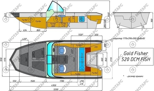 Катер алюминиевый WYATBOAT Gold Fisher 520 DCM FISH