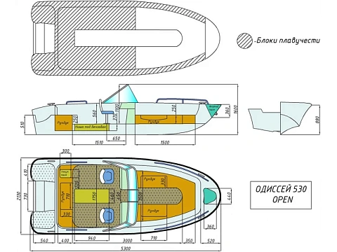 Катер пластиковый WYATBOAT Neman-530 Open