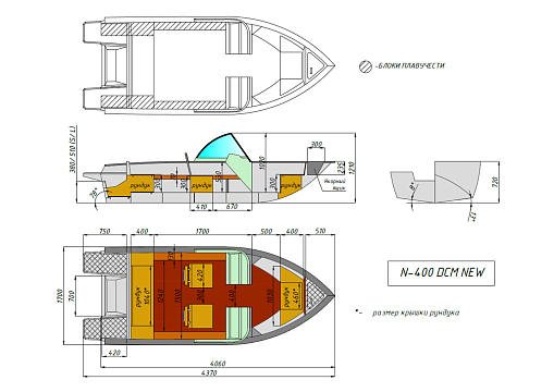 Катер алюминиевый WYATBOAT Neman-400 DCM NEW